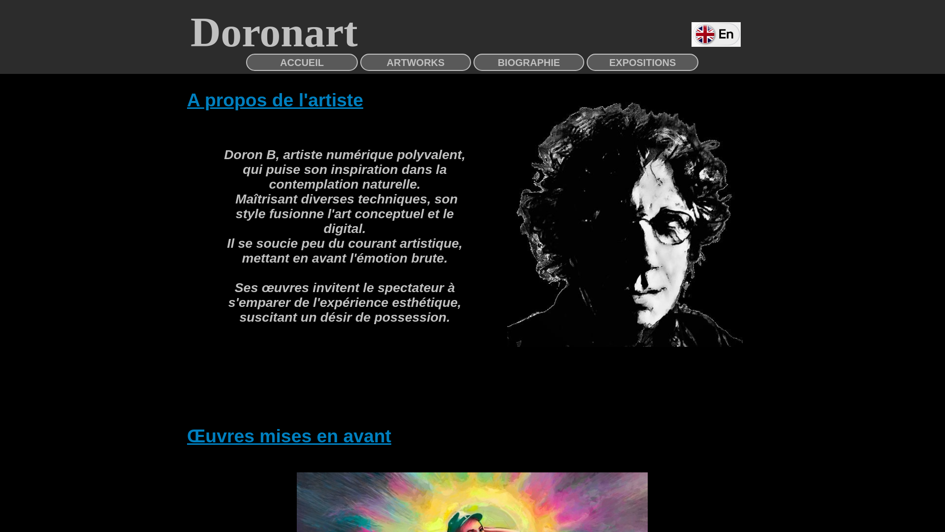 Capture d'écran de DoronB Artwork  Colorful Photomontage print on canvas et paint 