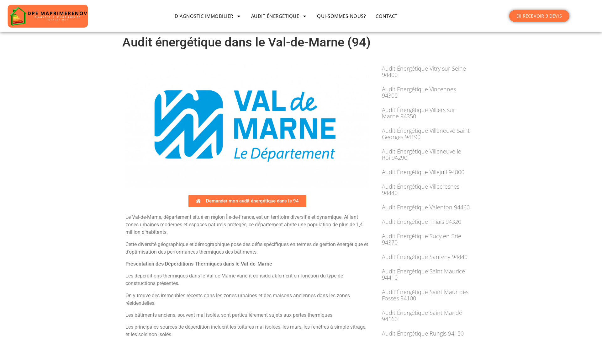 Capture d'écran de Audit énergétique dans le Val-de-Marne (94)