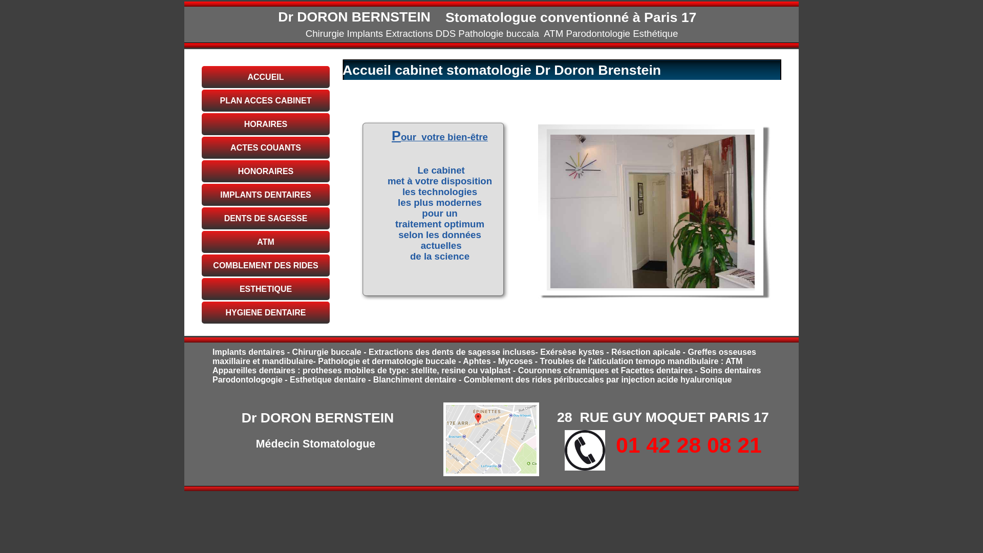 Capture d'écran de Docteur Doron Bernstein stomatologue conventionné Paris 17