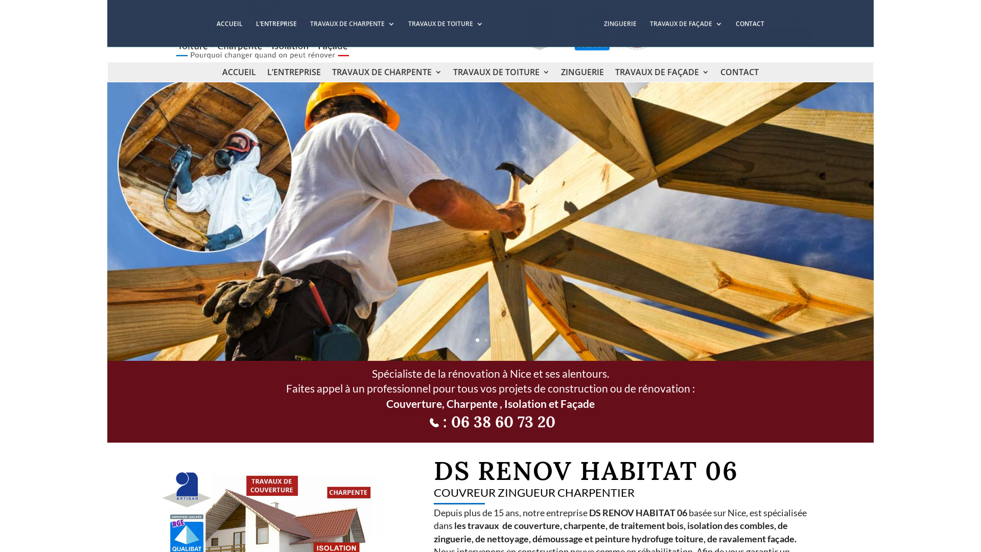 Capture d'écran de DS Rénov'Habitat - Spécialiste de la rénovation de l'habitat à Nice et ses alentours. Devis sous 48H ✅