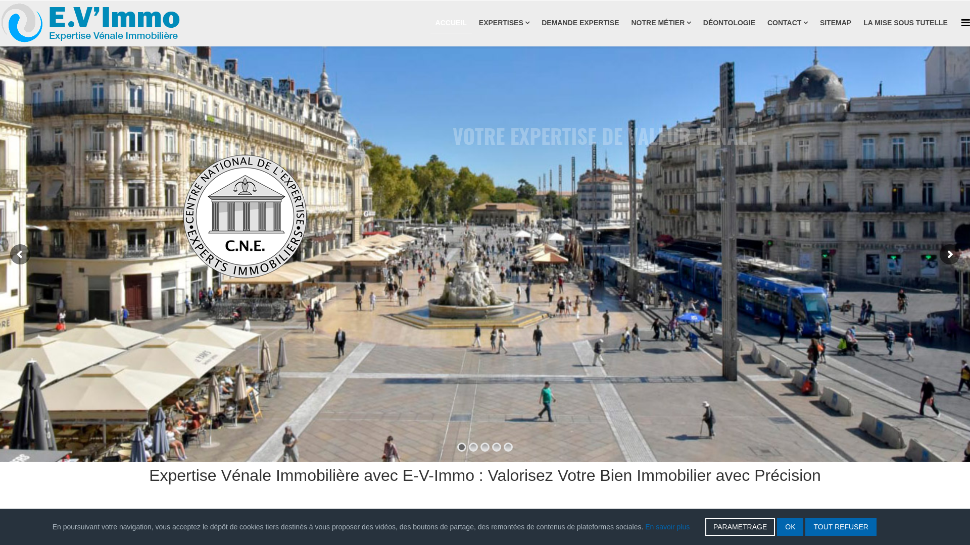 Capture d'écran de Expert d'assurés en Expertise vénale immobilière Hérault (34) – Expert immobilier certifié à Béziers et Montpellier