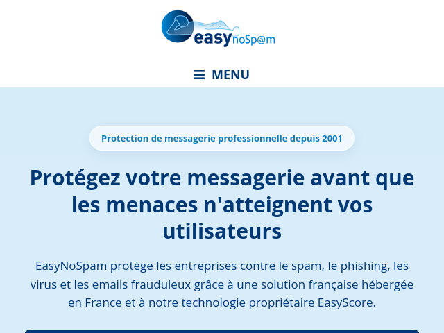 EasyNoSpam &ndash; Solution anti-spam professionnelle pour entreprises