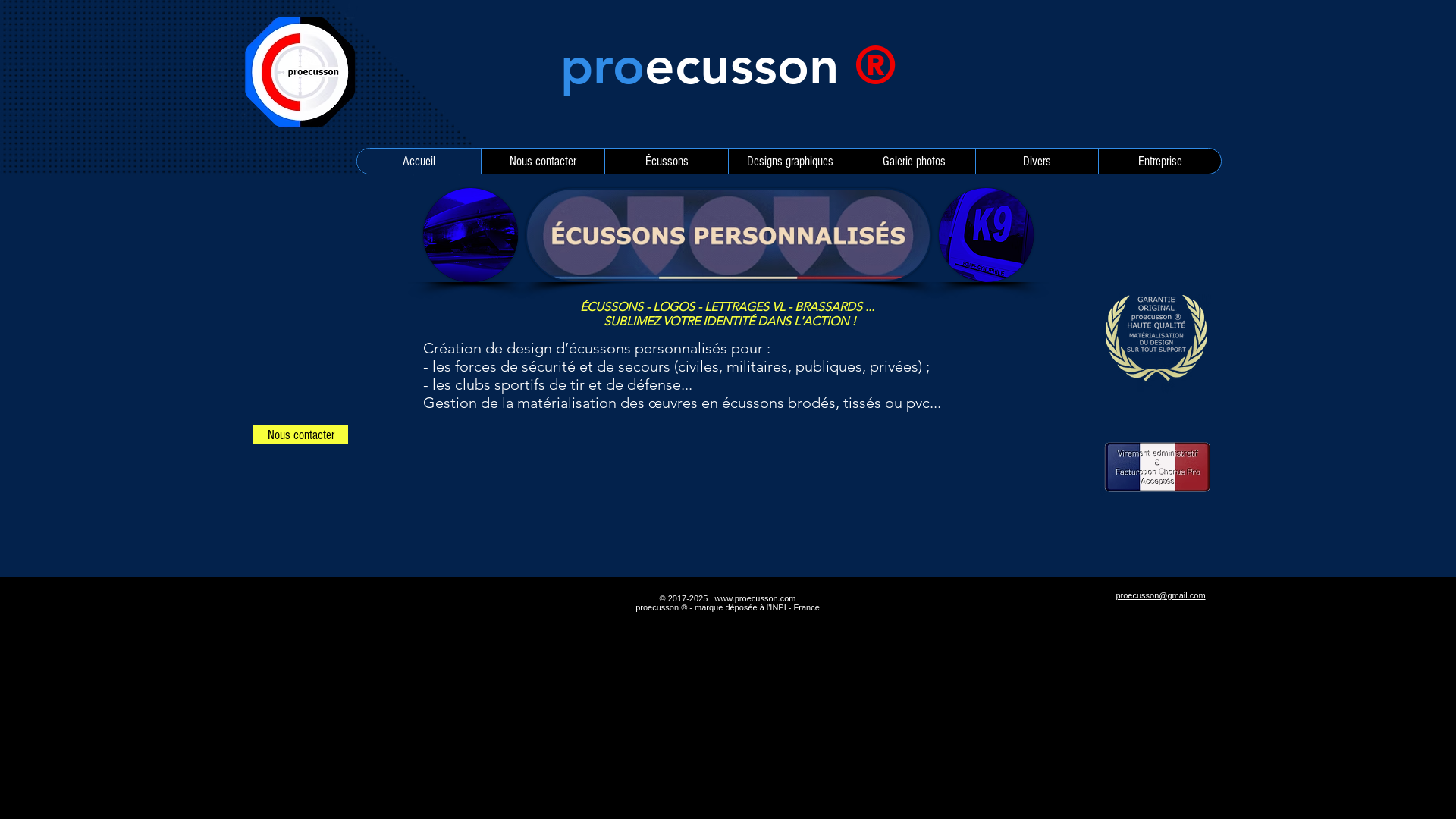 Capture d'écran de Écussons personnalisés - proecusson ®