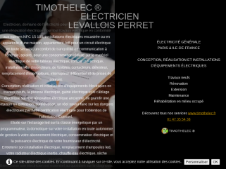 TIMOTHELEC ®
ÉLECTRICITÉ GÉNÉRALE
PARIS & ILE-DE-FRANCE