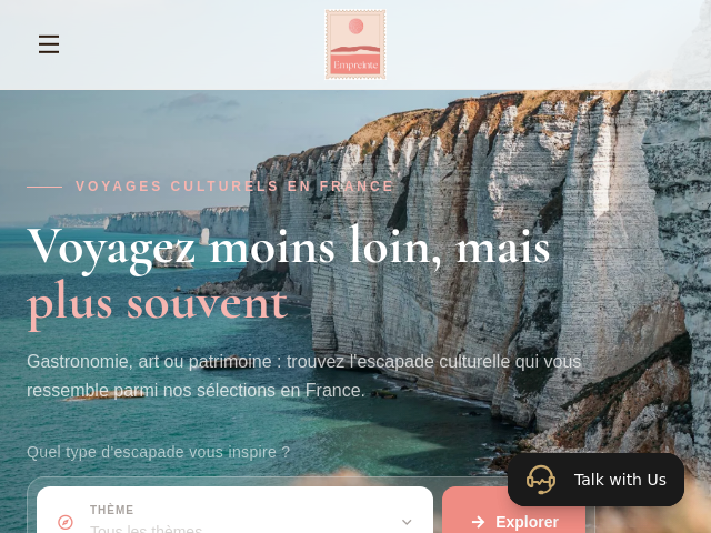 Capture d'écran de Empreinte - agence de voyage