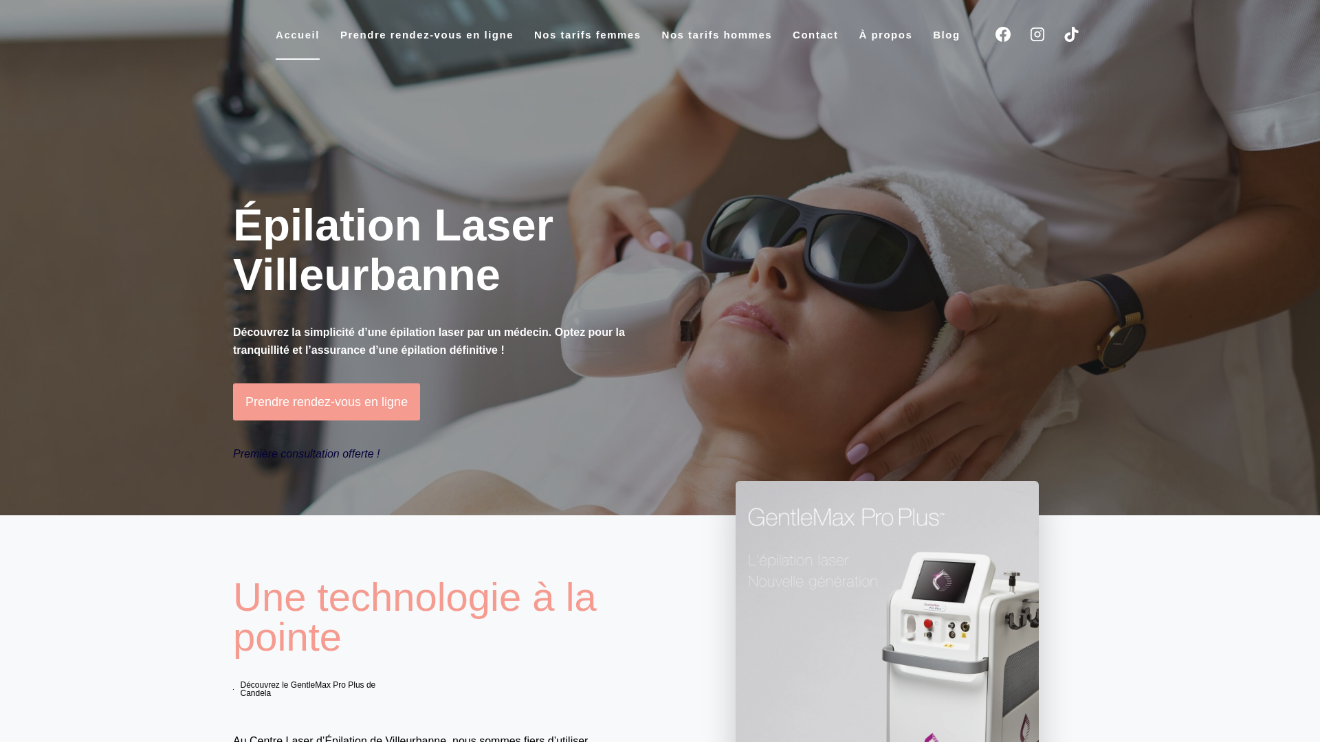 Capture d'écran de Epilation laser médical Lyon , Docteur Fanny Klioua, 
