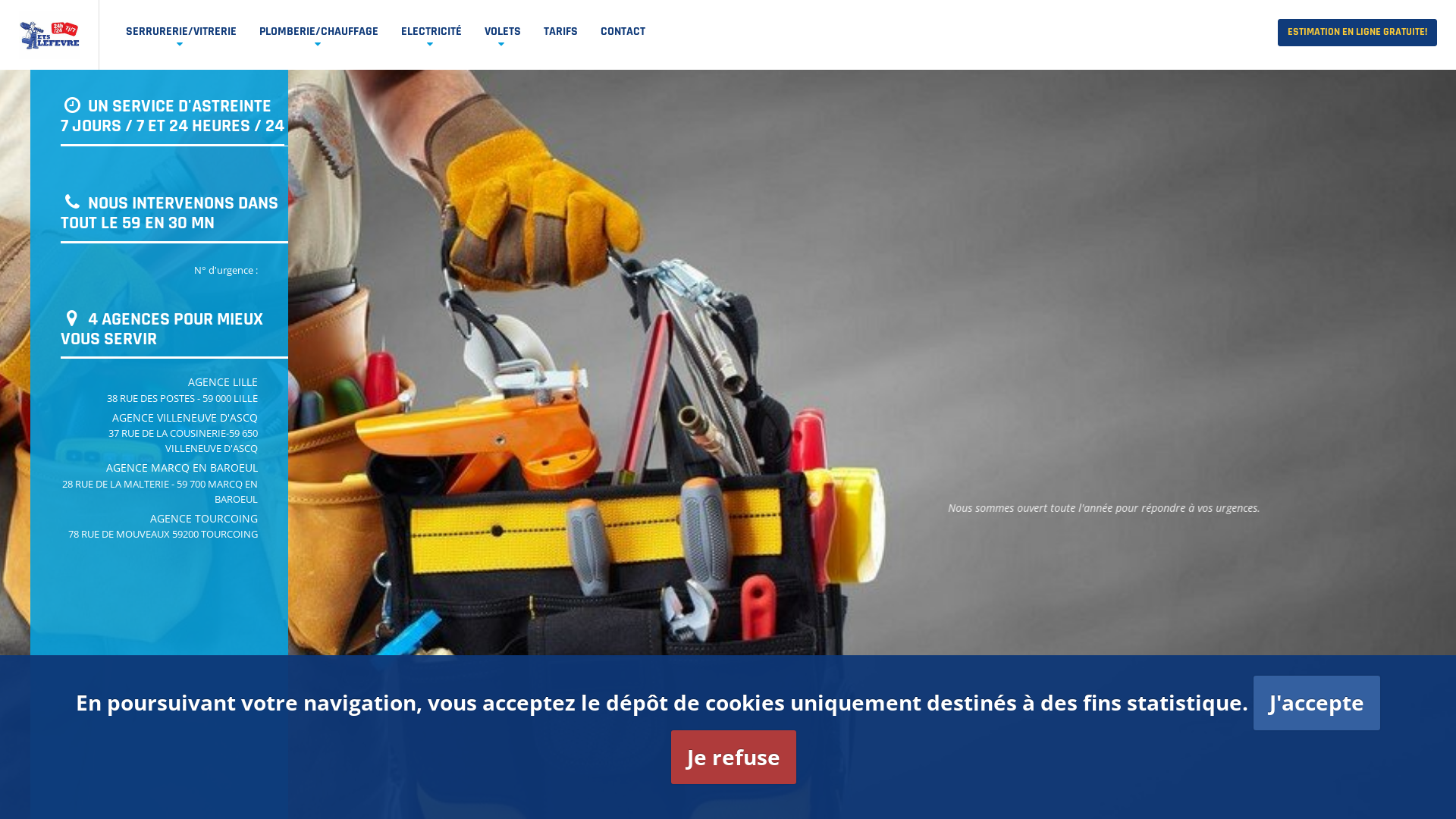 Capture d'écran de Installation et dépannage en urgence 7j/7 et 24h/24