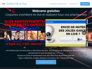 EUROLIVE le TOP des couples exhibes et camgirl en visio chat adulte et camtocam avec annonces coquines sur le blog des webcams