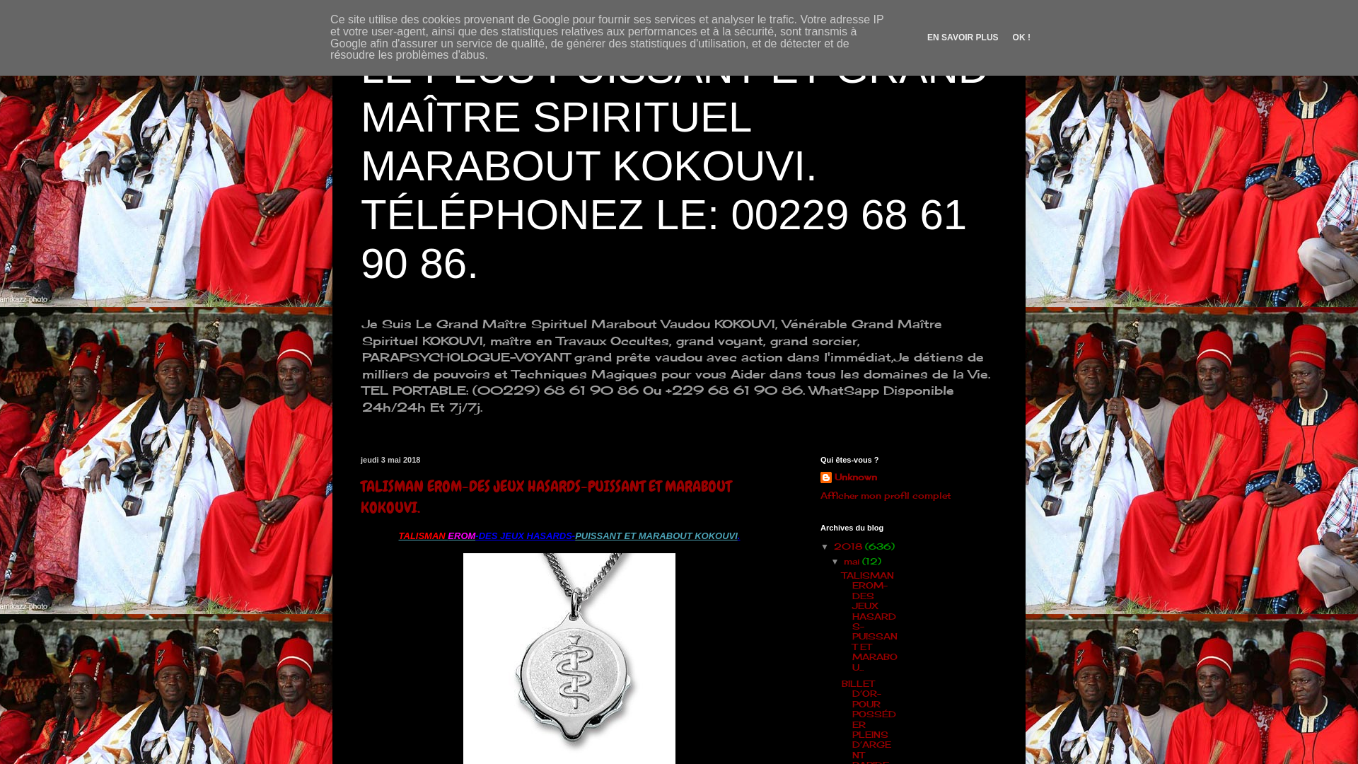 Capture d'écran de LE PLUS PUISSANT ET GRAND MAÎTRE SPIRITUEL MARABOUT KOKOUVI.