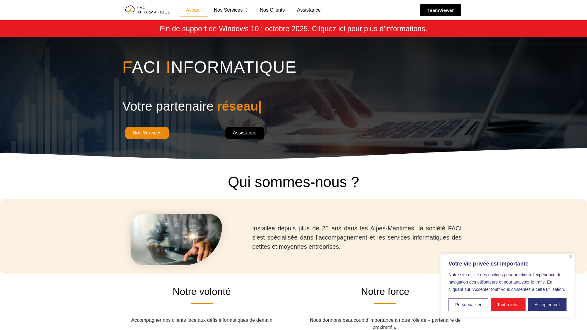Capture d'écran de FACI INFORMATIQUE NICE 
