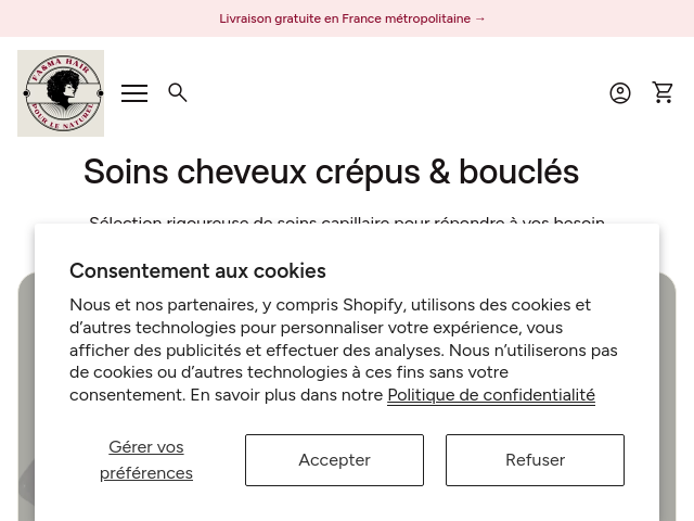 Soins capillaire pour les cheveux cr&eacute;pus -boucl&eacute;s - fris&eacute;s