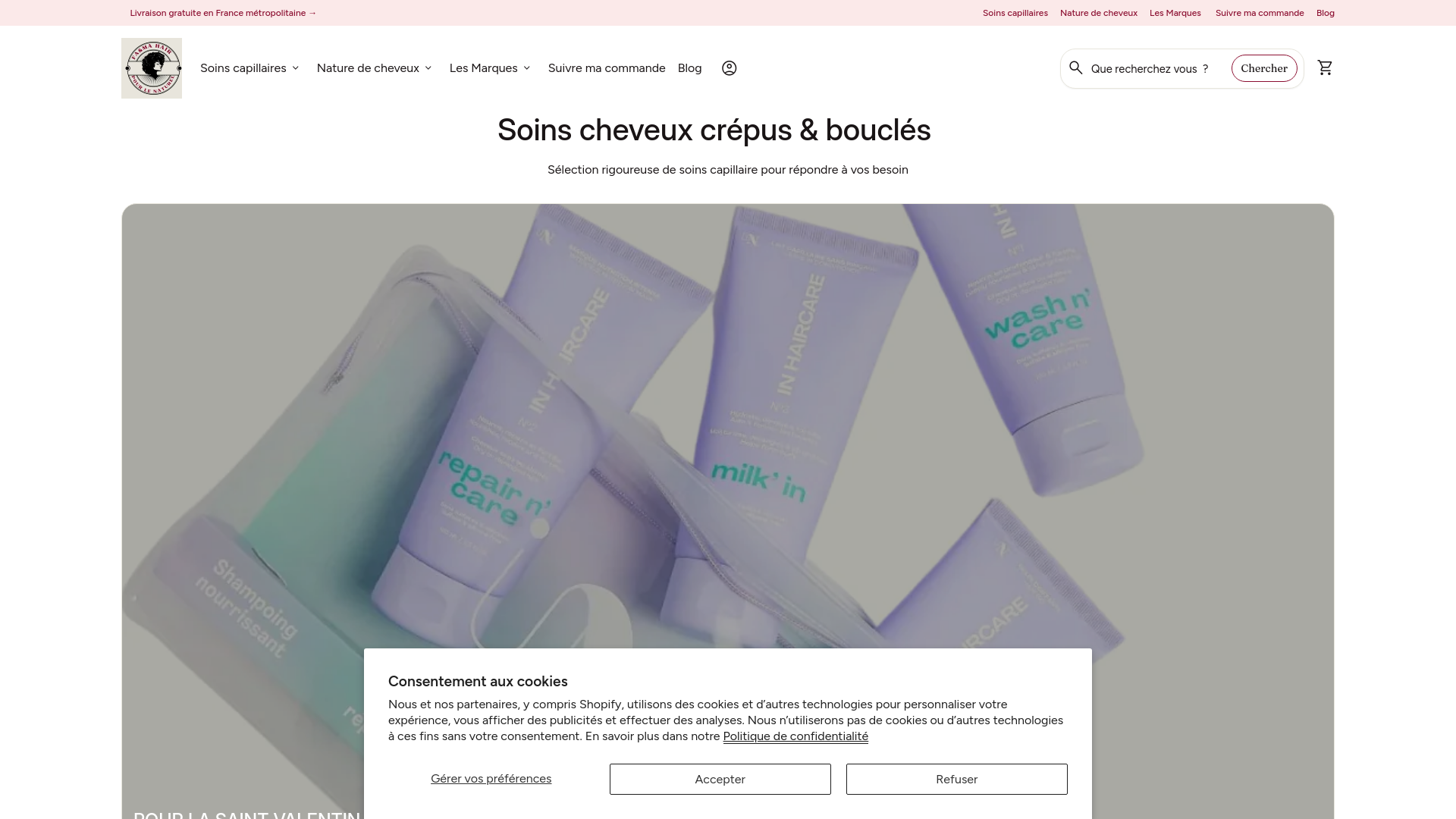 Soins capillaire pour les cheveux crépus -bouclés - frisés