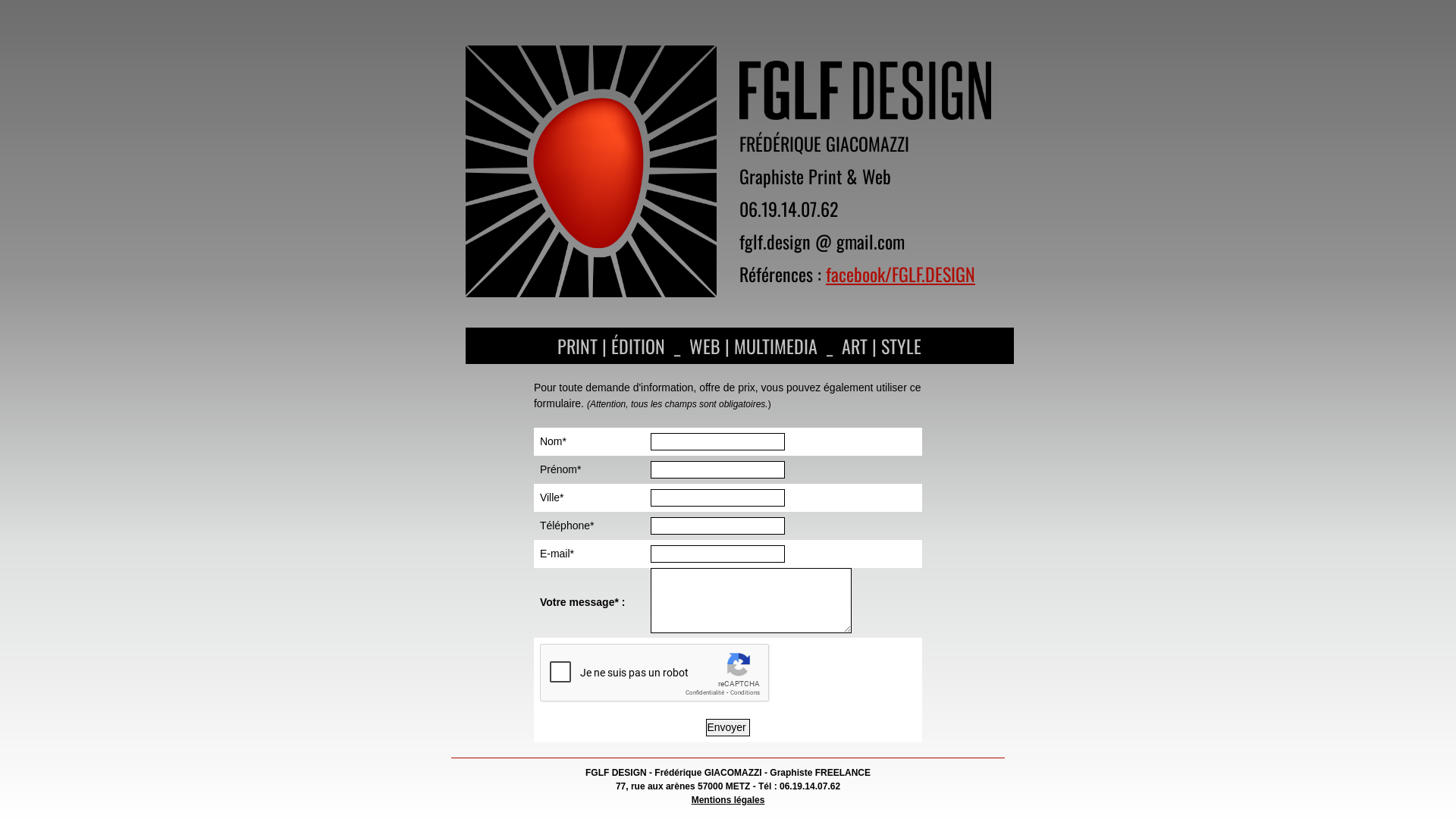 Capture d'écran de FGLF DESIGN