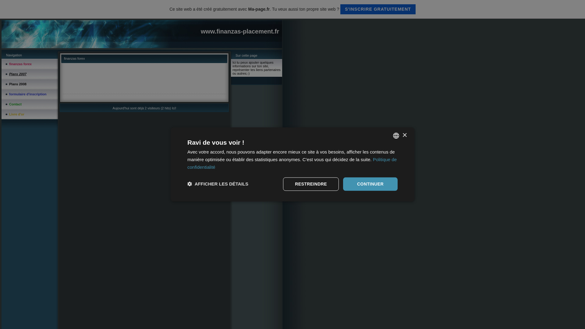 Capture d'écran de Finanzas-placement