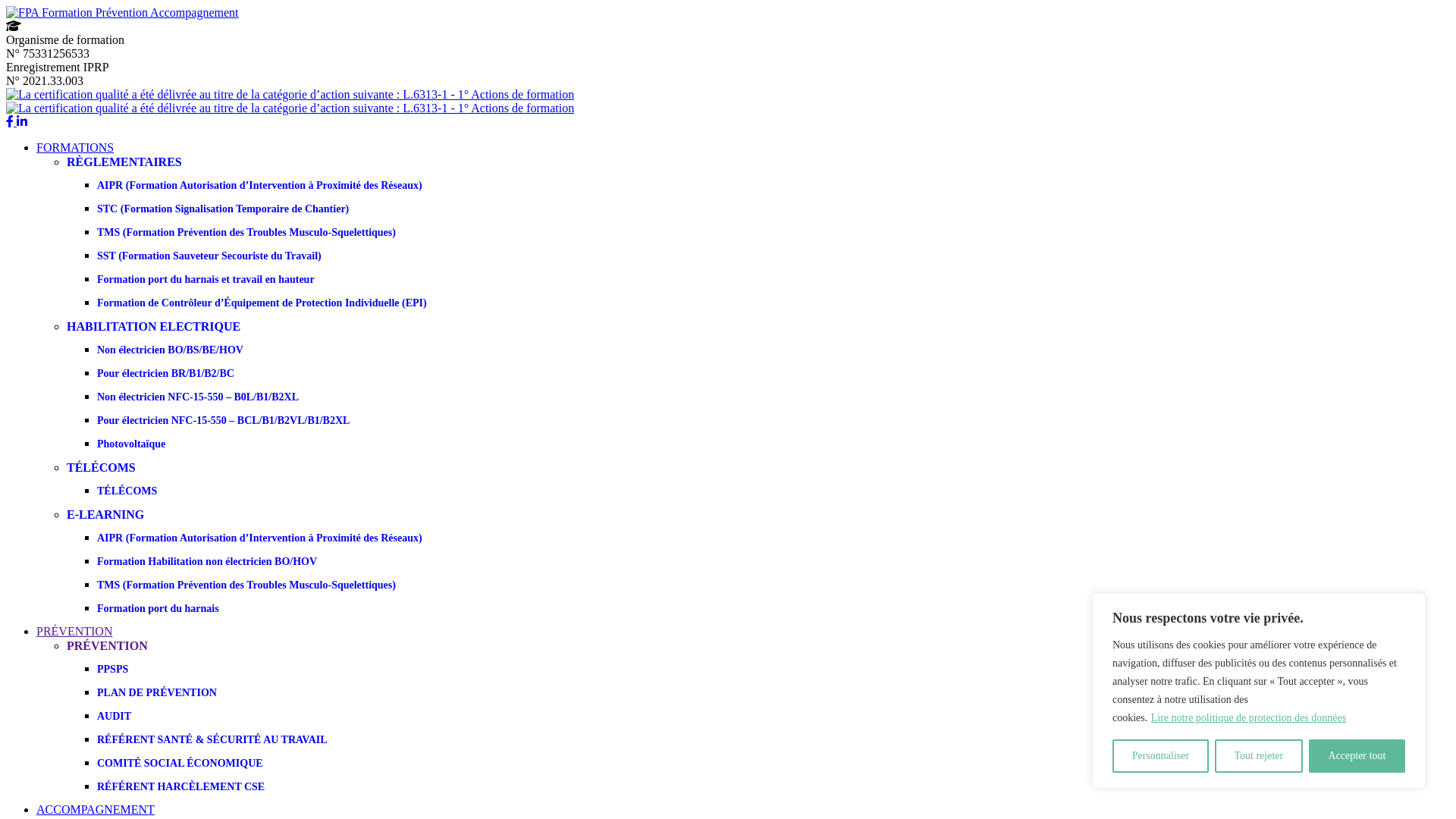 Capture d'écran de Santé sécurité au travail