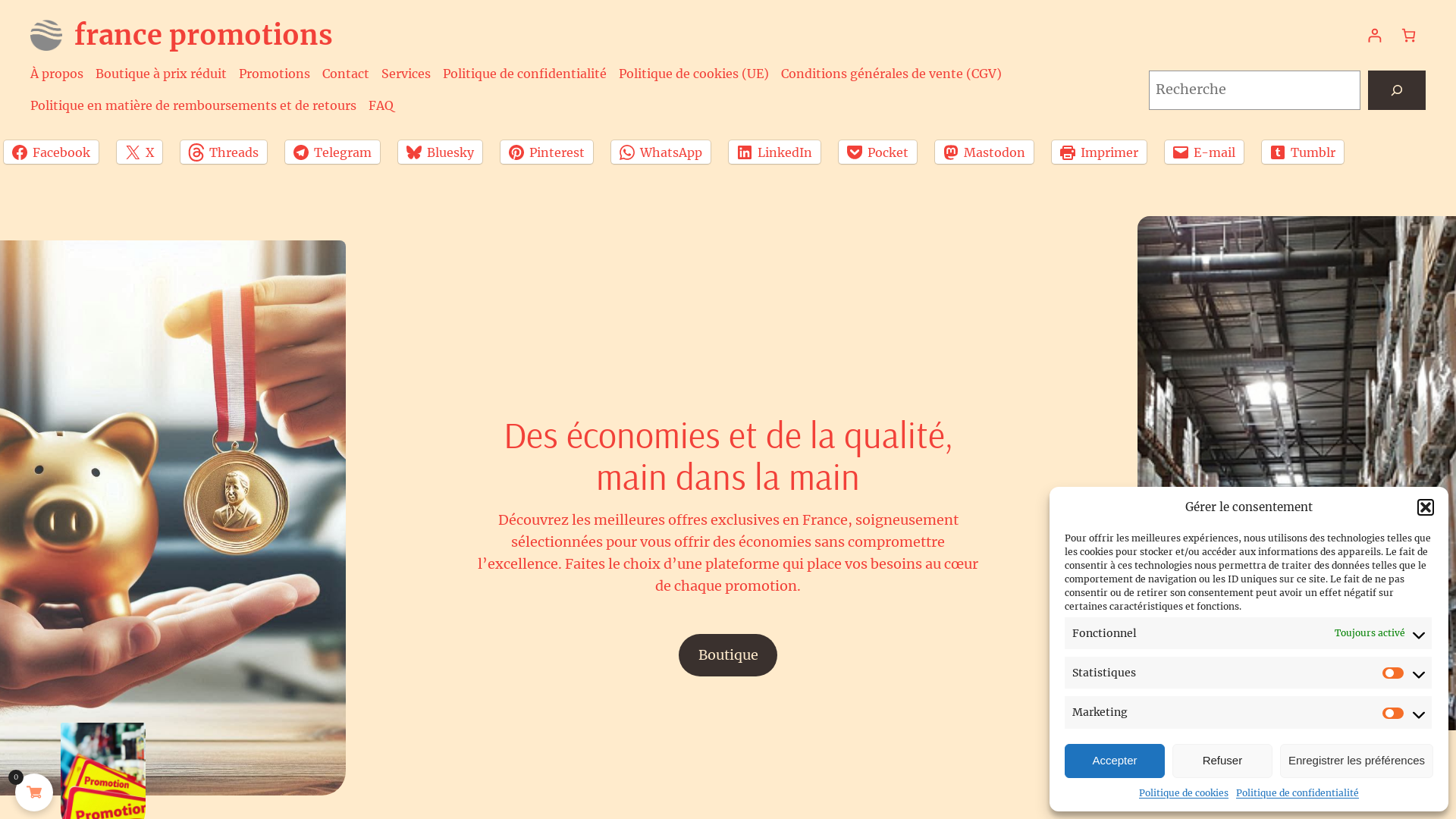 Capture d'écran de Toutes les promotions sur des articles de la vie courante.Promotions et vente flash