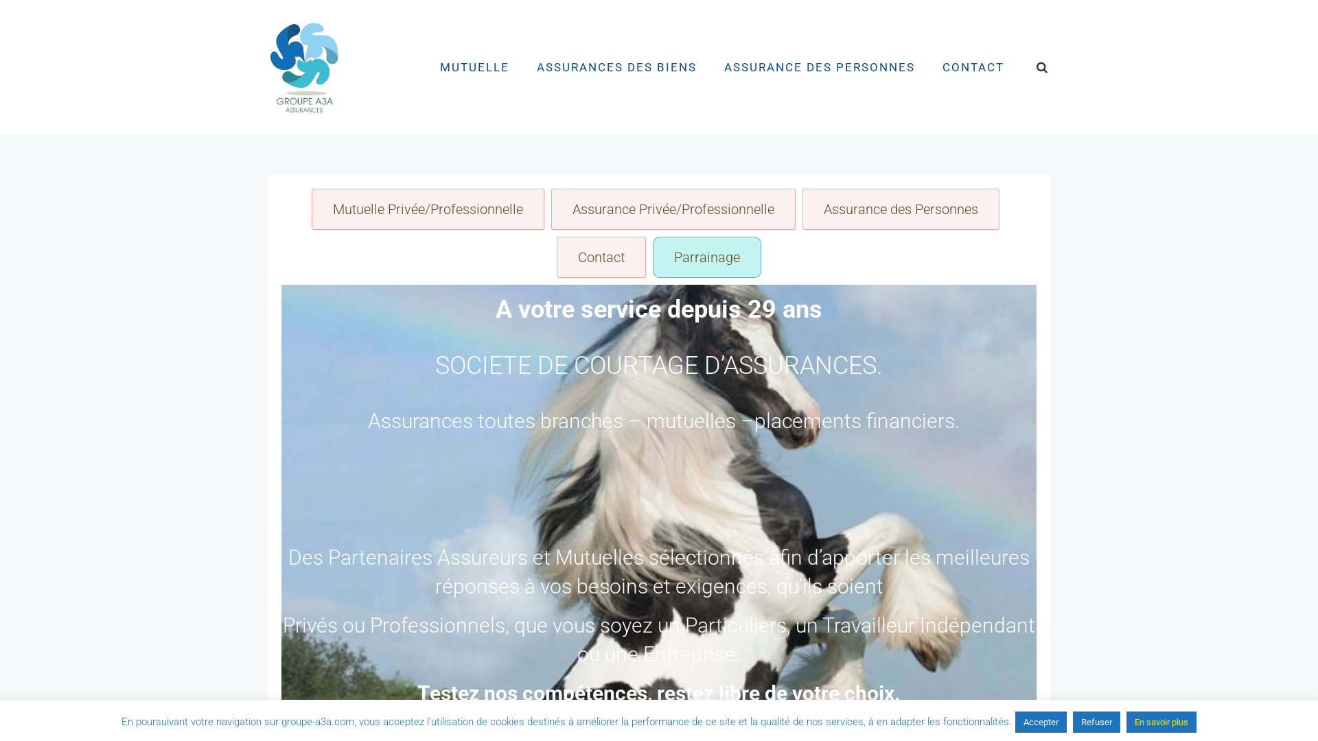 Capture d'écran de GROUPE A3A Assurances - Assureur spécialiste