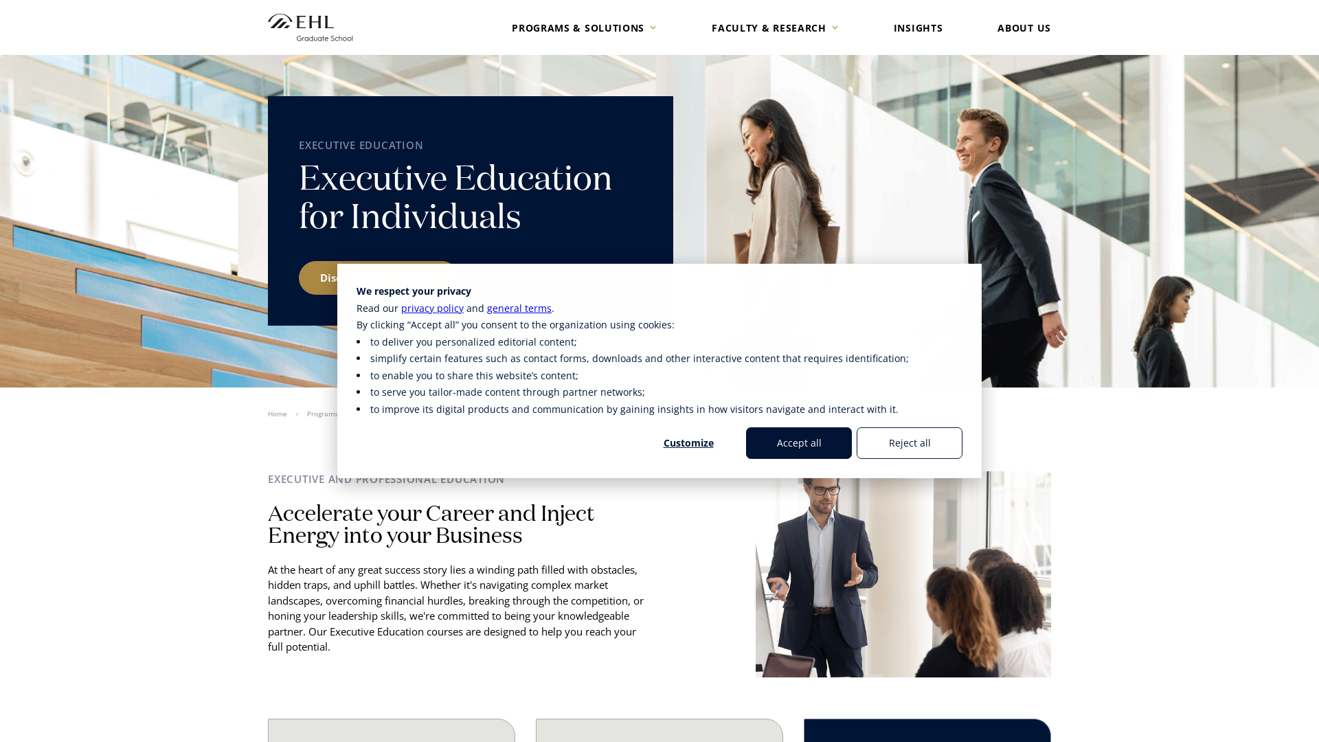 Graduate School executive education