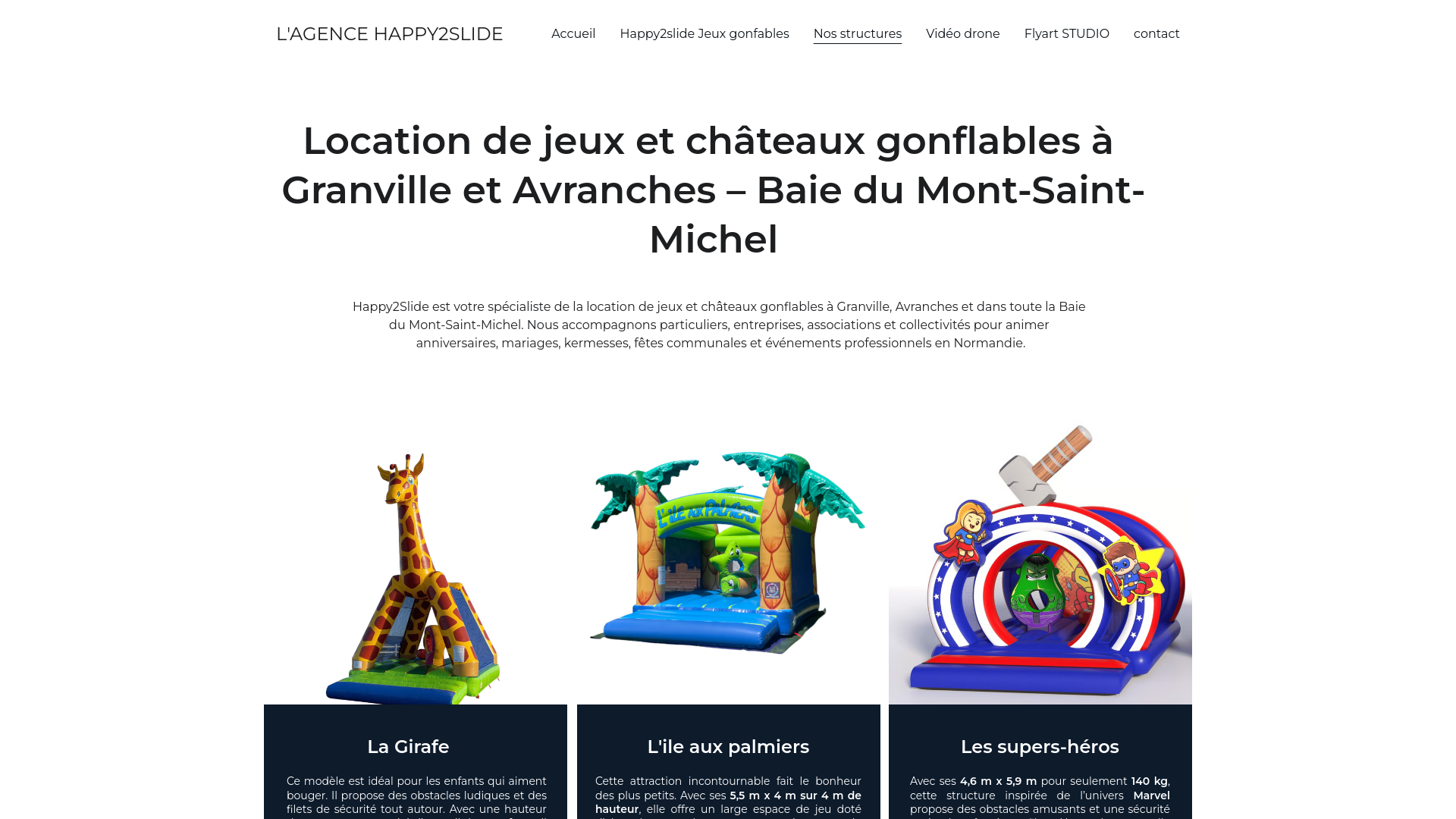 Location jeux gonflables Granville & Avranches - Happy 2Slide