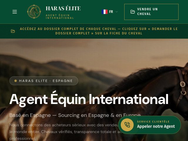 HARAS ELITE &mdash; Agente Ecuestre | Caballos de Deporte Premium