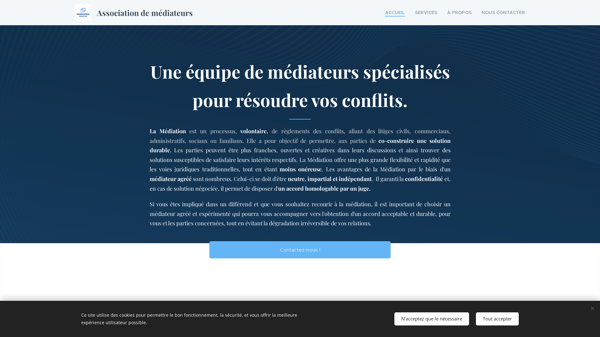 Capture d'écran de Harmonix mediation - la médiation comme aide à la gestion des conflits