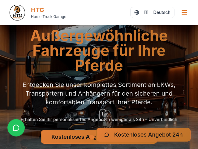Capture d'écran de HTG – Garage für Pferdetransporter | Premium-Pferdetransport