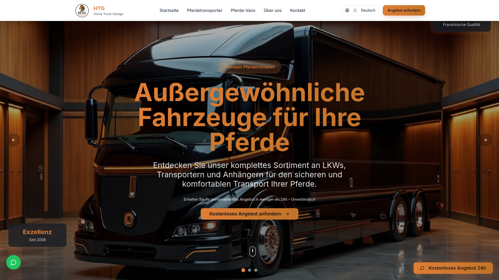 Capture d'écran de HTG – Garage für Pferdetransporter | Premium-Pferdetransport