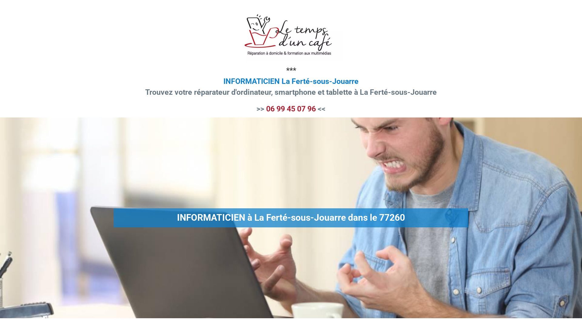 Capture d'écran de Le Temps d'un Café : Réparation à domicile téléphone, tablette, ordinateur