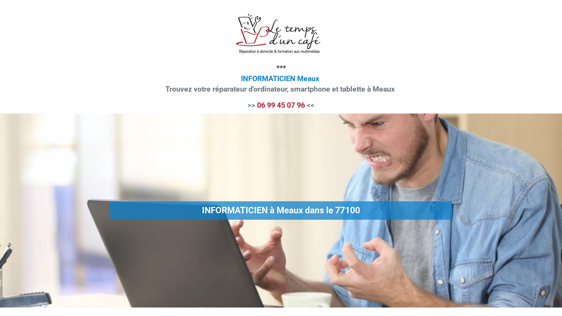 Capture d'écran de Le Temps d'un Café : Réparation à domicile téléphone, tablette, ordinateur