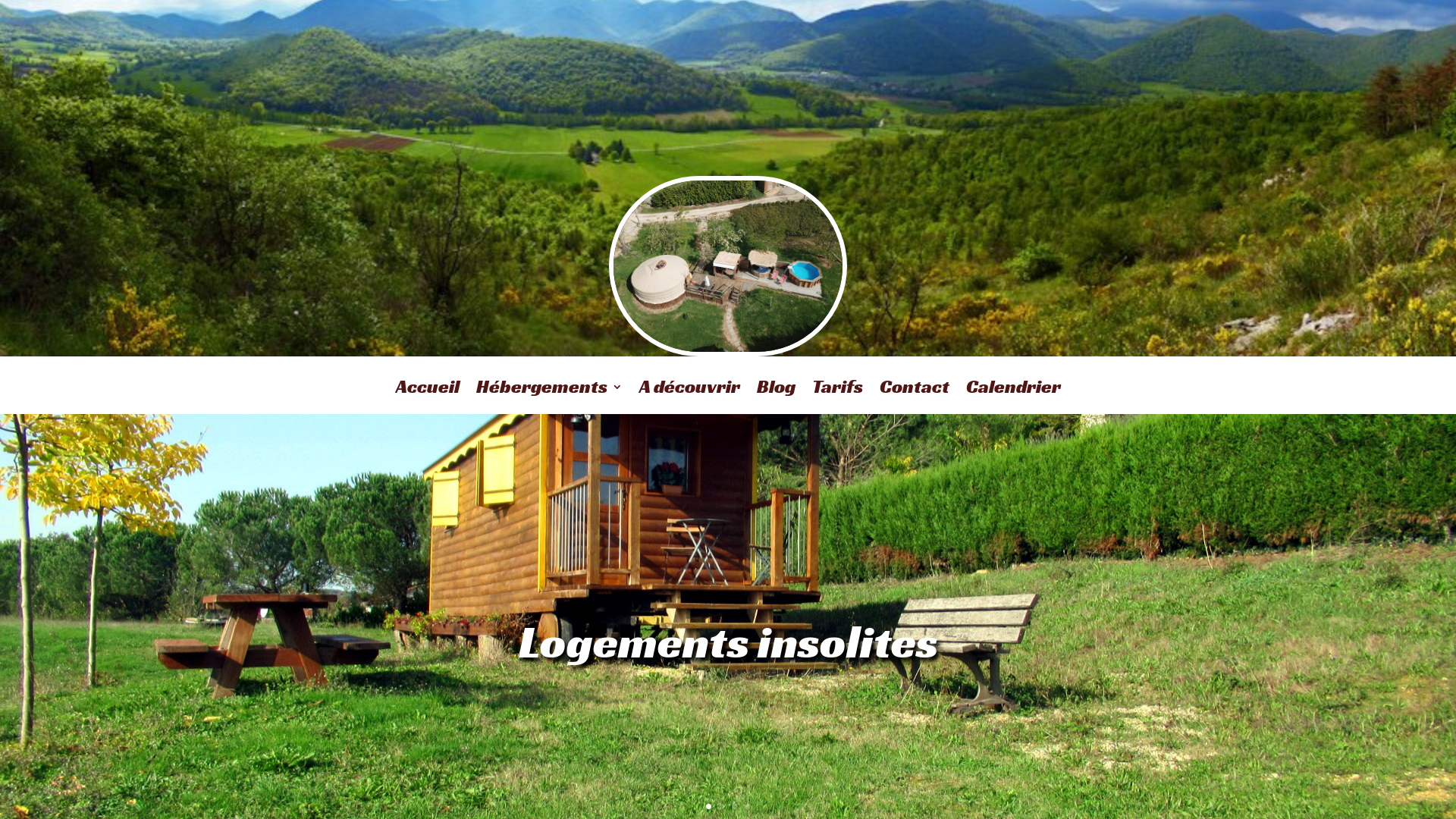 Capture d'écran de Hébergement insolite yourte roulotte