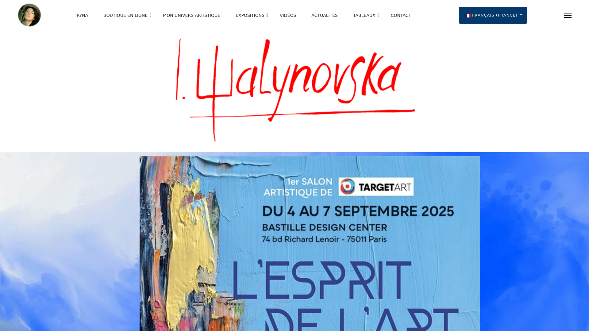 Capture d'écran de Iryna Malynovska artiste peintre ukrainienne