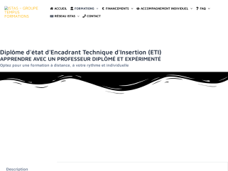 ISTAS Groupe TEMPUSFORMATIONS centre de formations en présentiel et à distance sur l’ensemble du territoire national.  