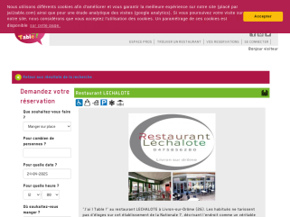 J'ai 1 Table au restaurant LECHALOTE à Livron-sur-Drôme - Réservez votre table en ligne