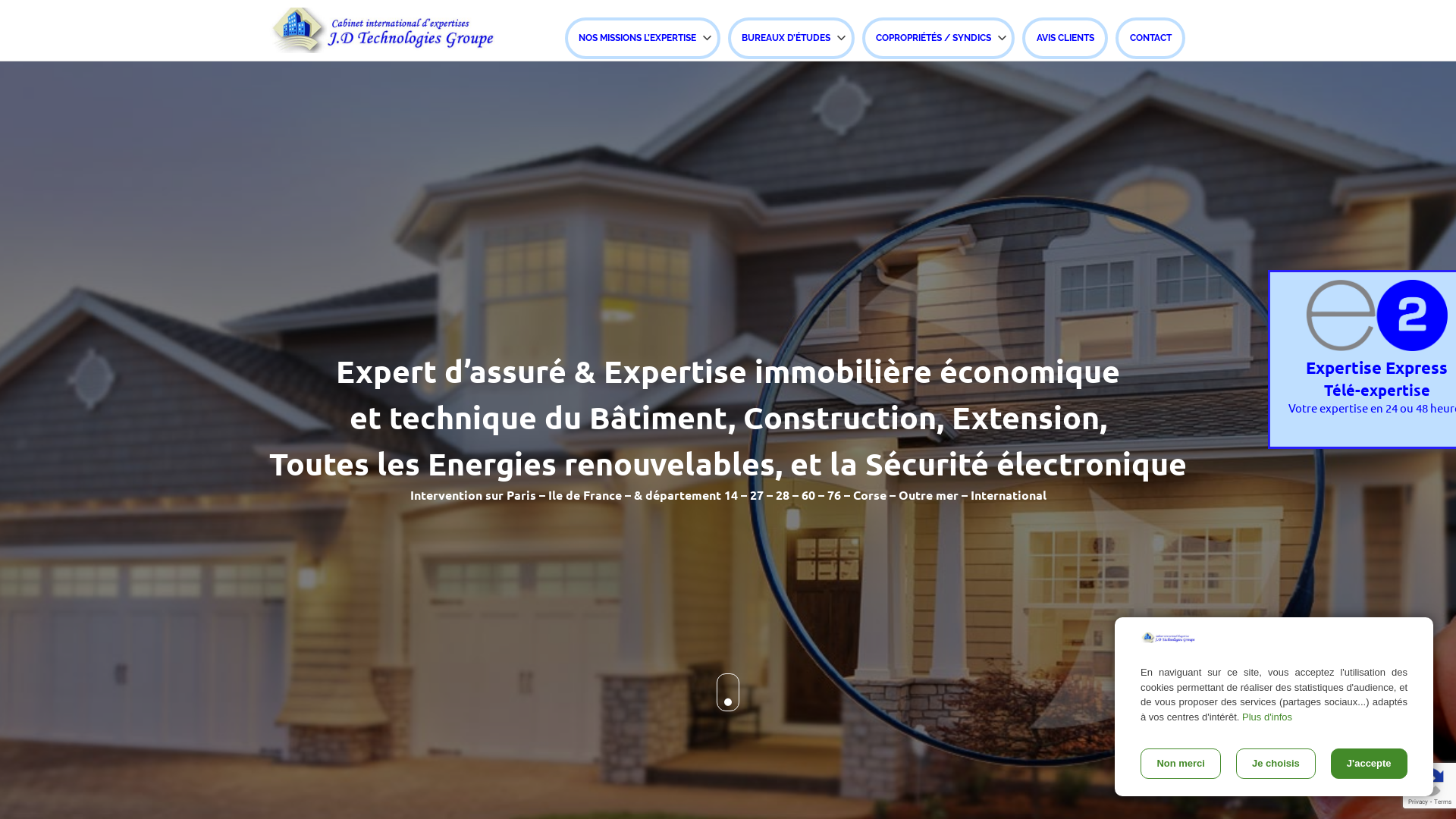 Capture d'écran de Expertise immobilière tous sinistres en  bâtiment, construction, énergies renouvelables.