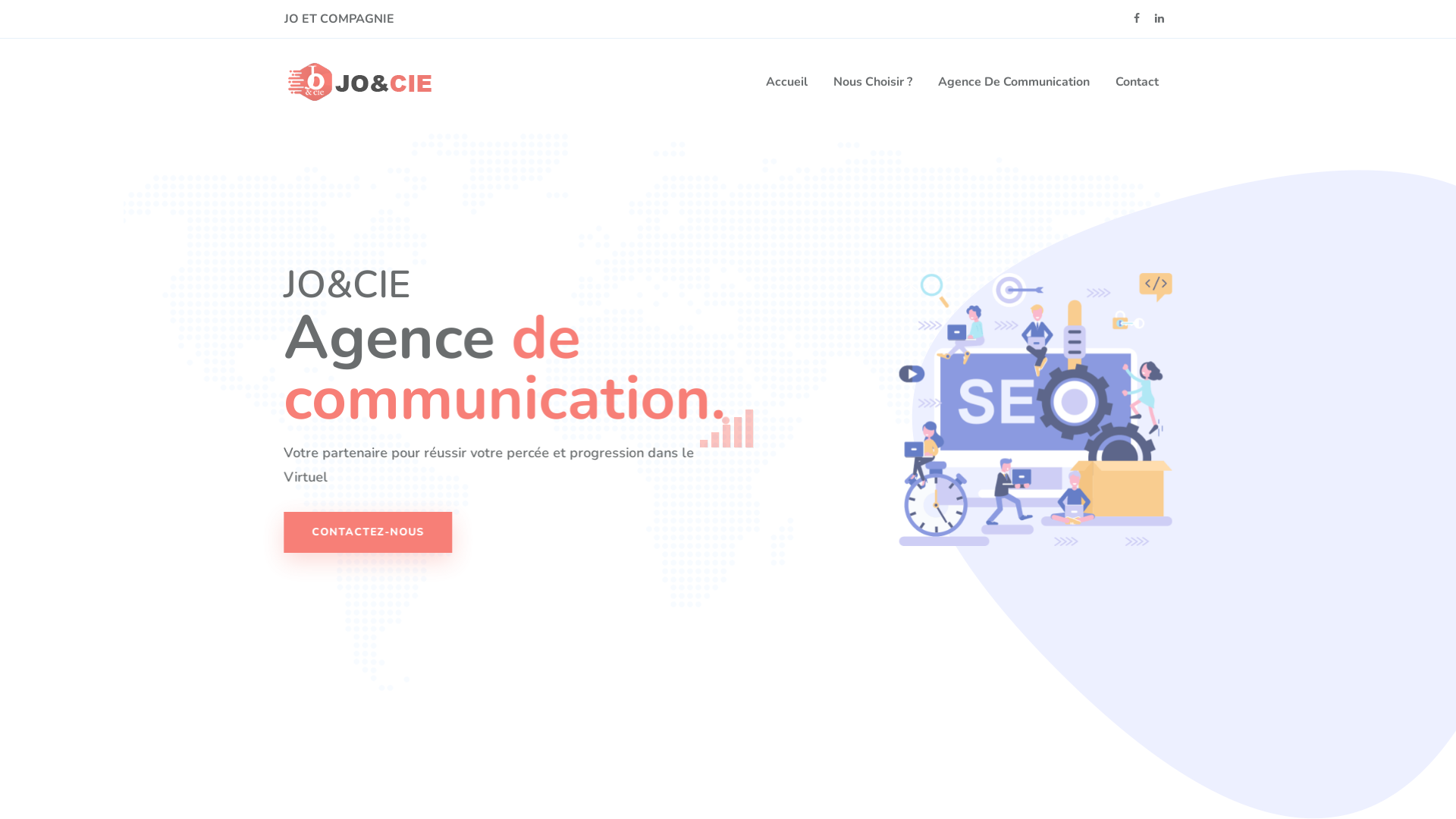 Capture d'écran de JO et CIE - Agence de communication