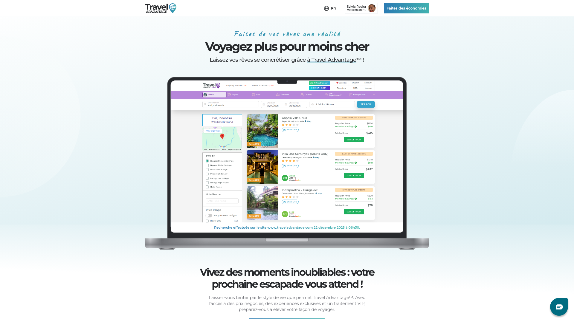 Travel advantages VIP