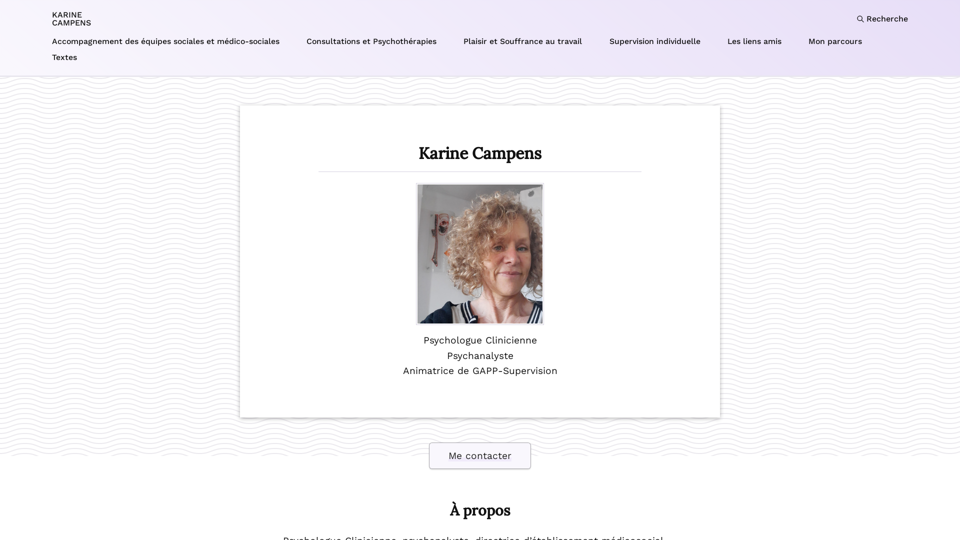 Capture d'écran de Karine Campens Psychologue clinicienne Psychanalyste 