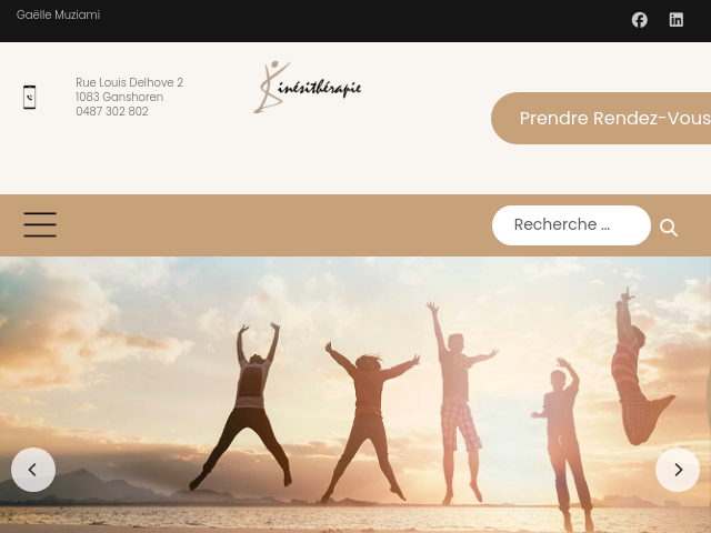 Capture d'écran de Cabinet de Kinésithérapie de Gaelle Muziami à Ganshoren - Rééducation, Prévention et Bien-être