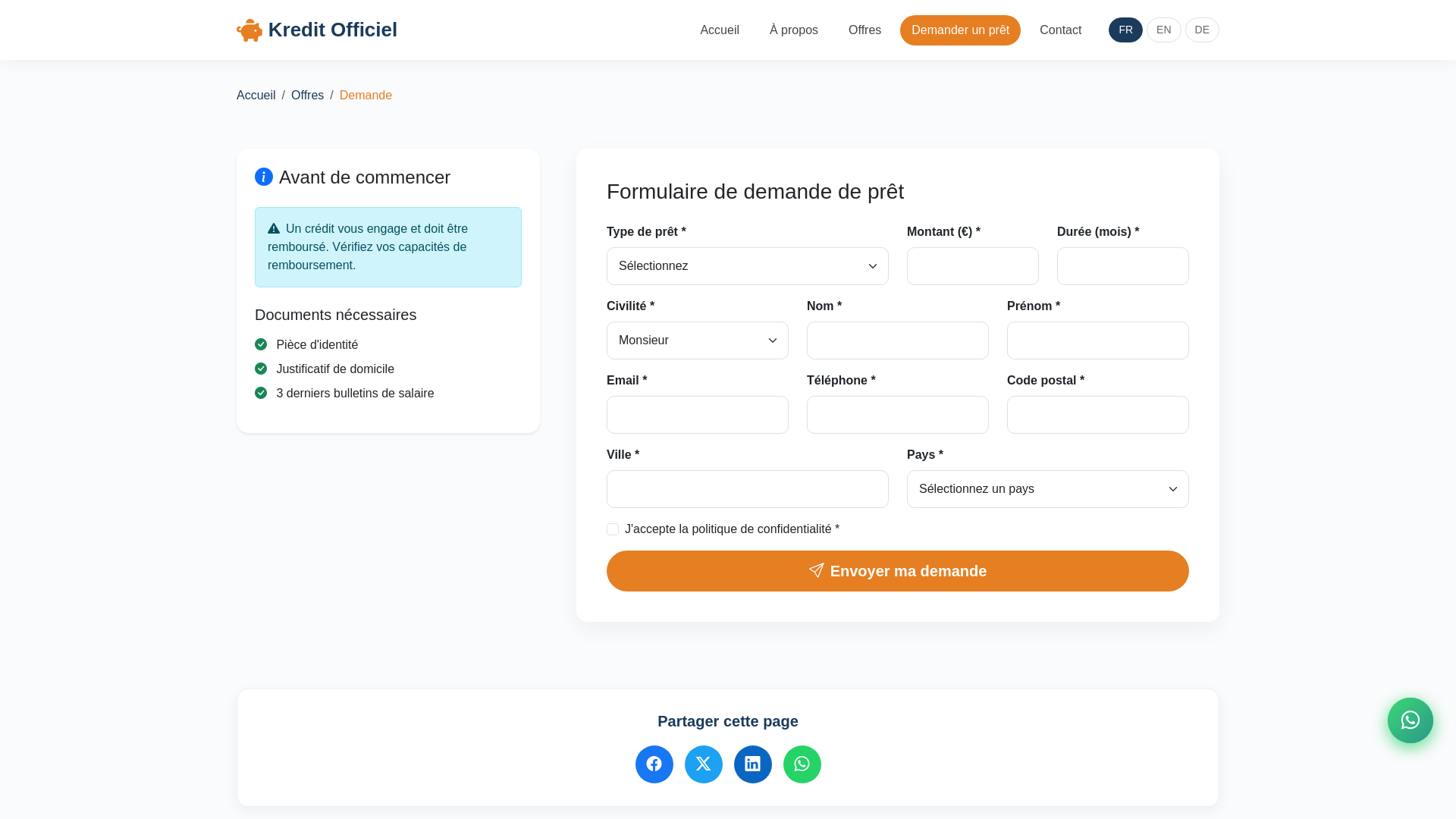 Votre prêt personnel en 24h