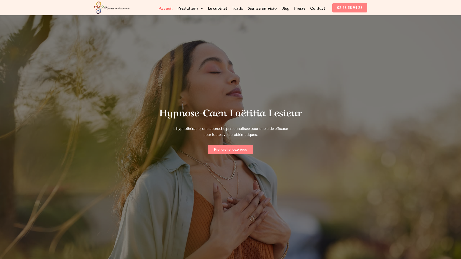 Capture d'écran de Laetitia Lesieur hypnothérapie