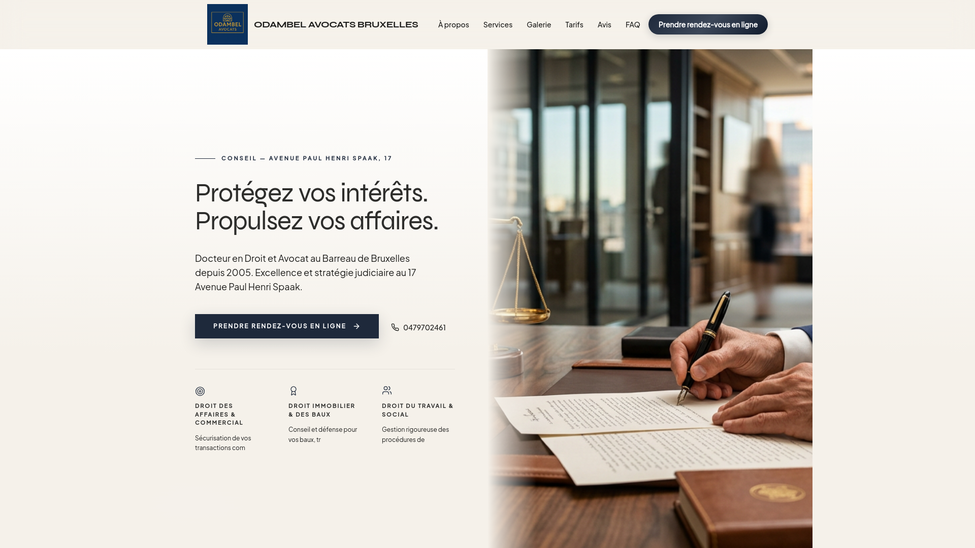 ODAMBEL Avocats Bruxelles — Droit des Affaires et Immobilier