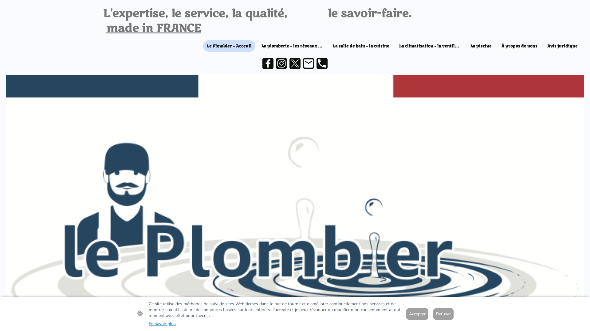 Capture d'écran de Societe de plomberie chauffage climatisation dans le Var et les Alpes Maritimes.