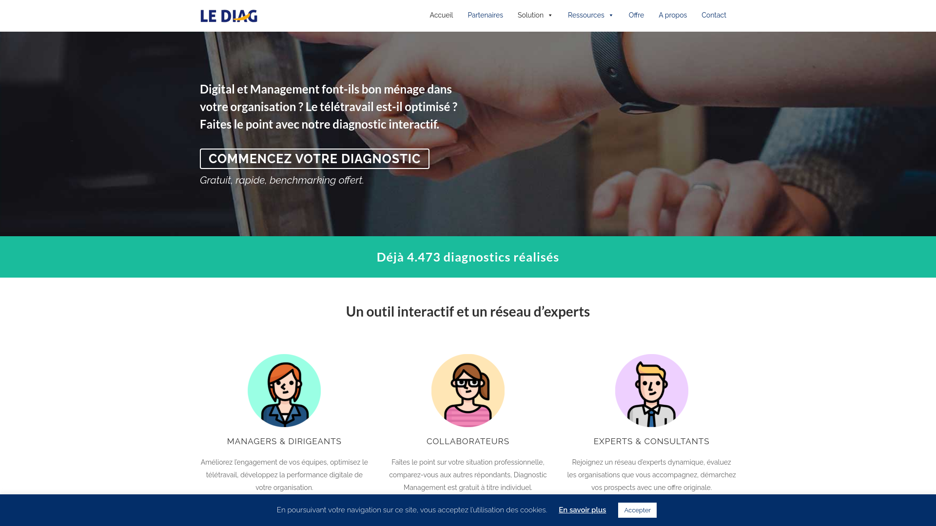 Capture d'écran de Le premier diagnostic management abordant les aspects digitaux