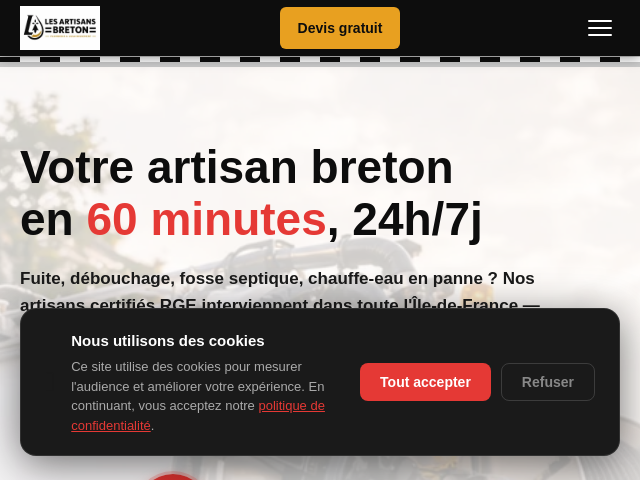 Plombier Assainissement Ile de France