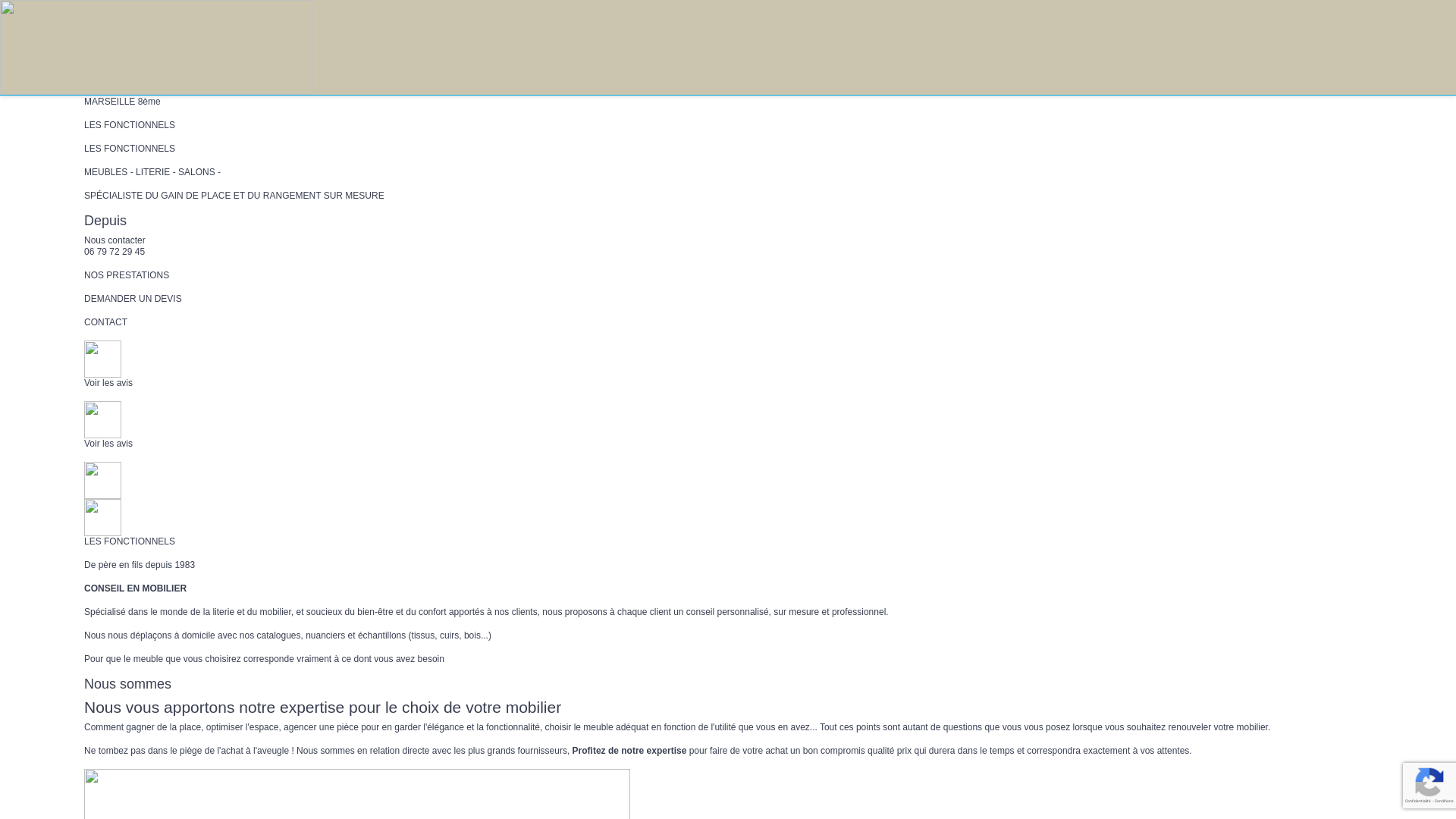Capture d'écran de Les Fonctionnels le spécialiste du gain de place et du rangement sur mesure à bas prix sur marseille