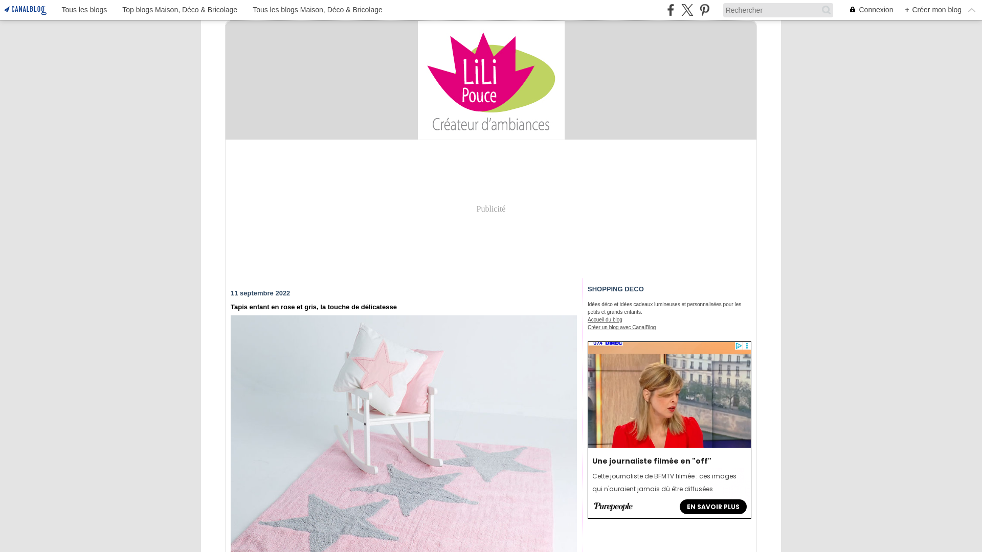 Capture d'écran de Shopping créateurs : Idées déco et des idées cadeaux pour la décoration de la chambre des enfants personnalisables.