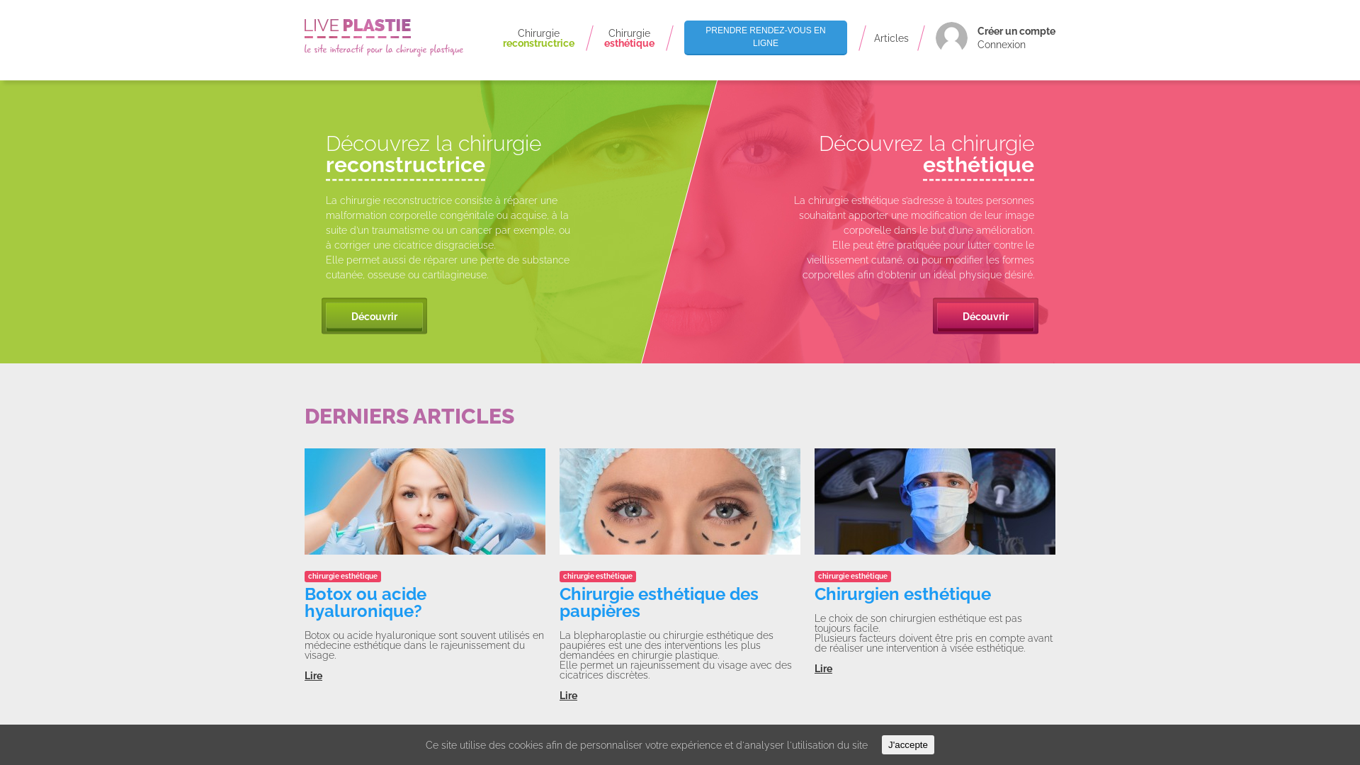 Capture d'écran de Découvrez la chirurgie esthétique

La chirurgie esthétique s’adresse à toutes personnes souhaitant apporter une modification de leur image corporelle dans le but d’une amélioration.
