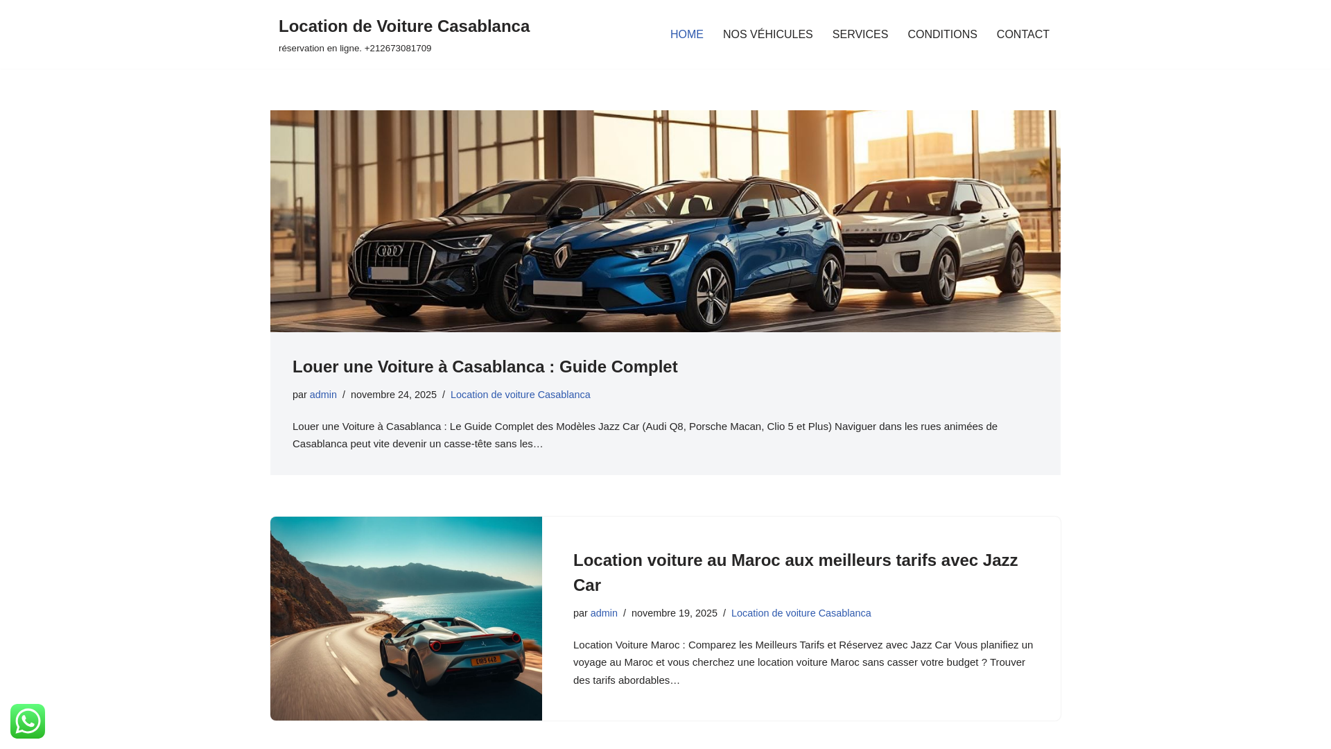 Capture d'écran de Location De Voiture Casablanca Maroc Aéroport Mohammed V