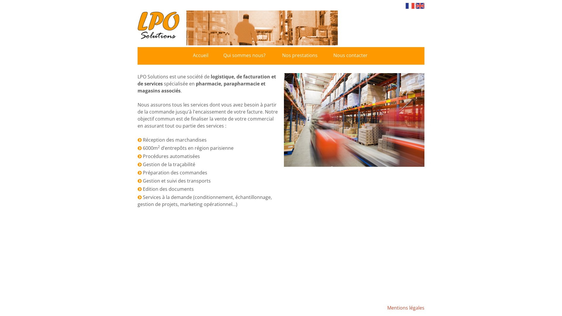Capture d'écran de Lpo Solutions Logistique facturation et services