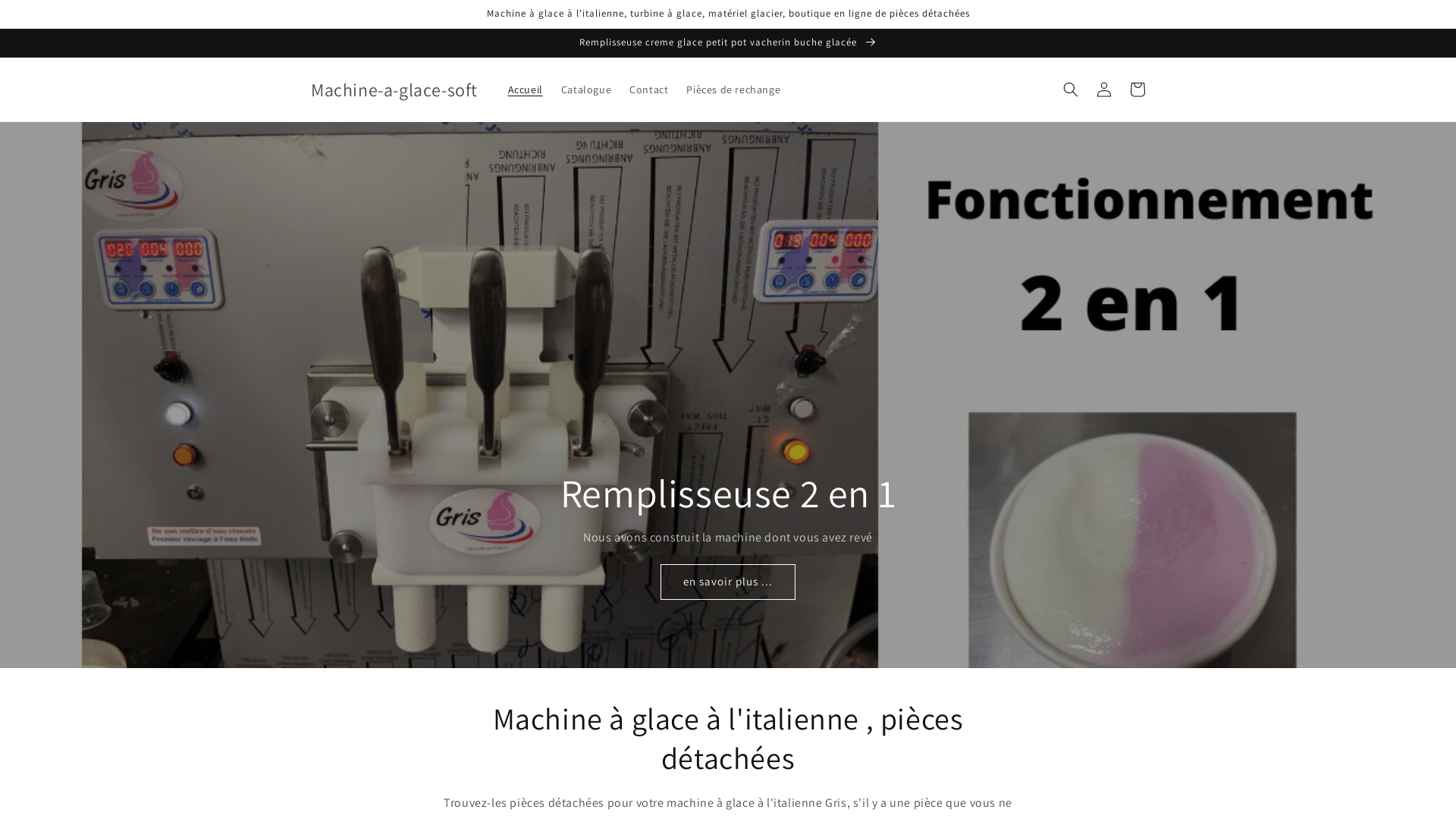 Capture d'écran de Pièce détache pour machine à glace à l'italienne et turbine à glace gris